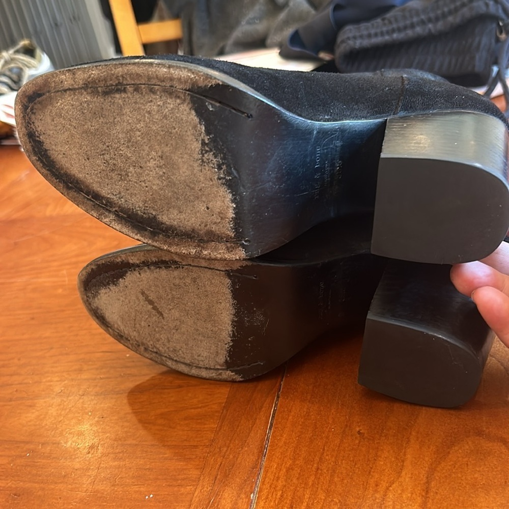 Rag & Bone black suede booties size 8.5 - Picture 6 of 10